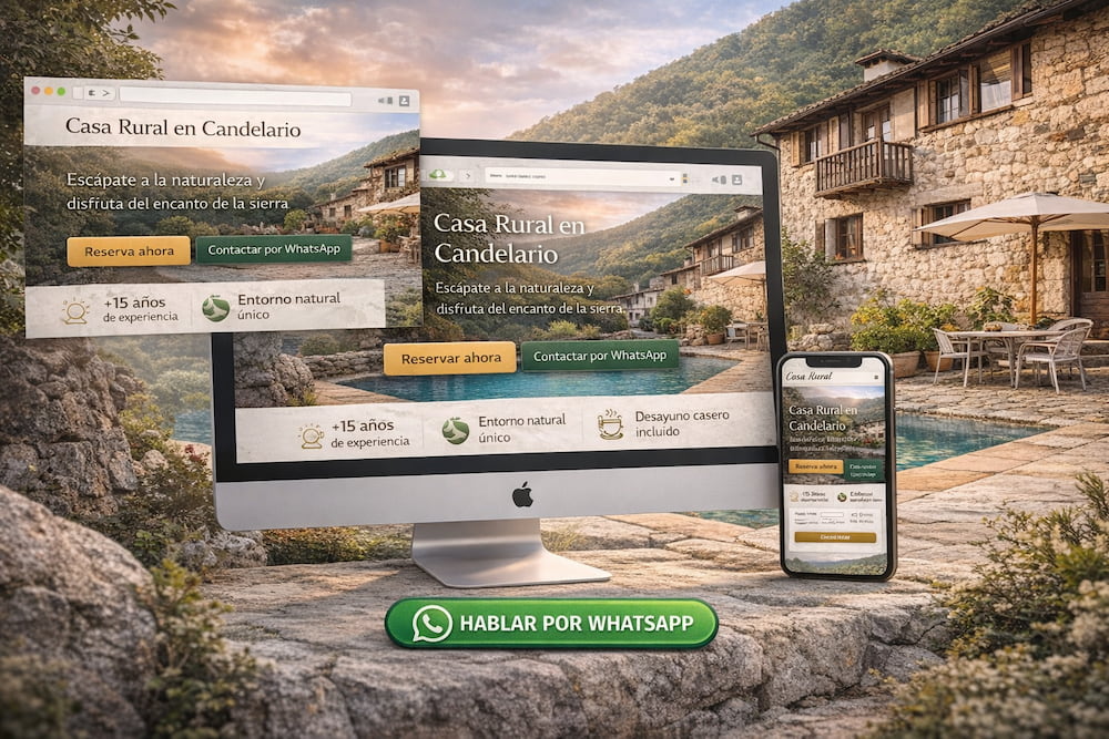 Mockup web casa rural