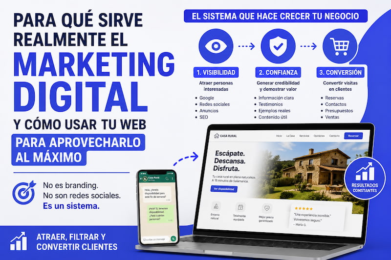 Para qué sirve realmente el marketing digital y cómo usar tu web para aprovecharlo al máximo