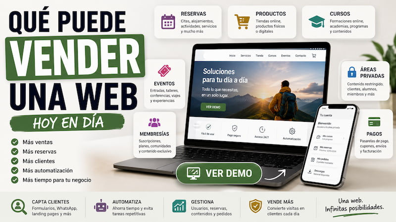 Qué puede vender una web