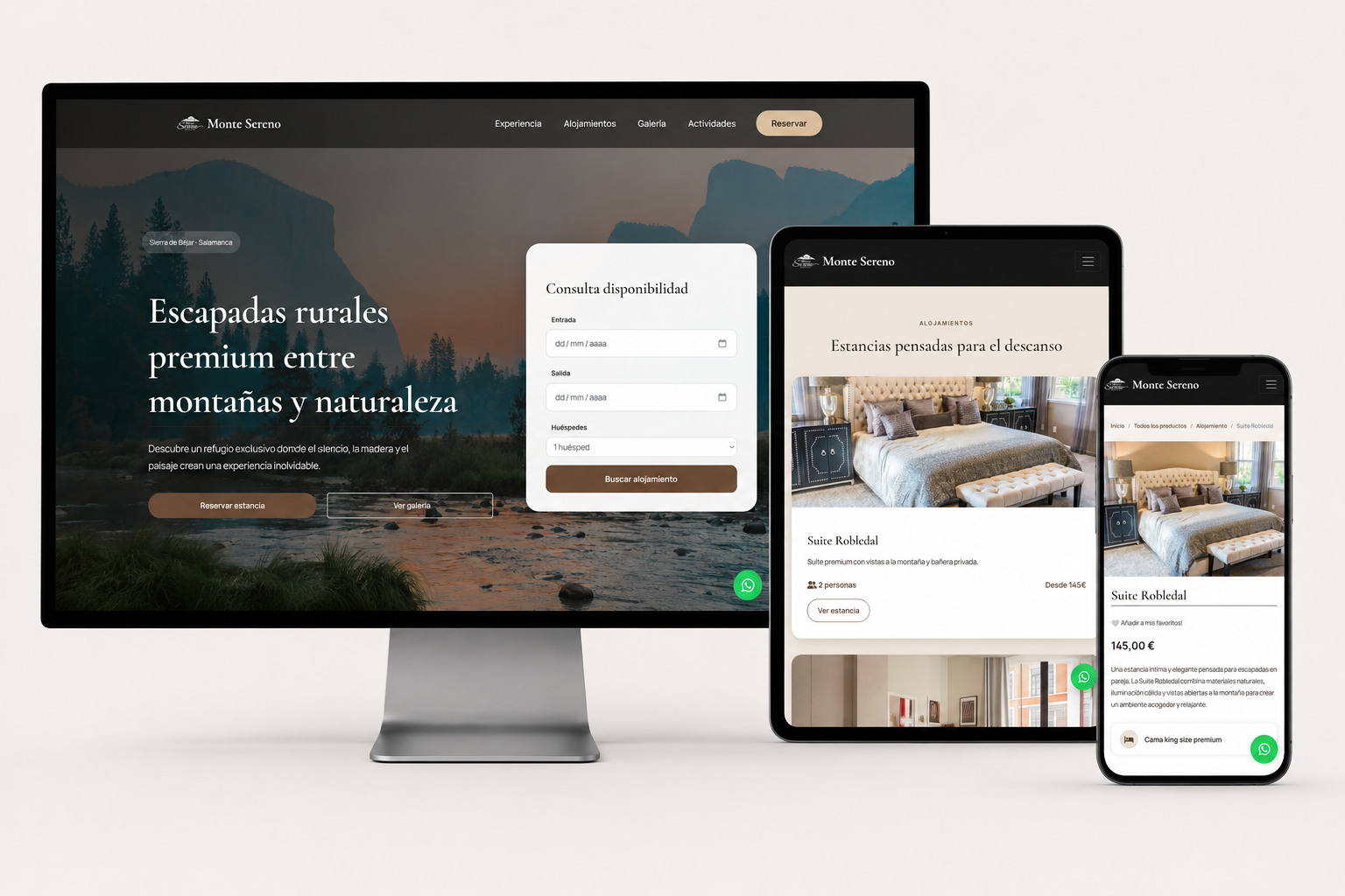 Versión móvil de la web